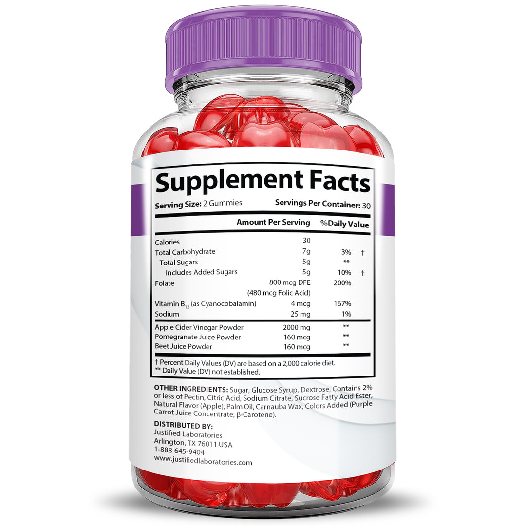 Supplement Facts 2 x Stronger Keto ACV Gummies Extreme 2000mg