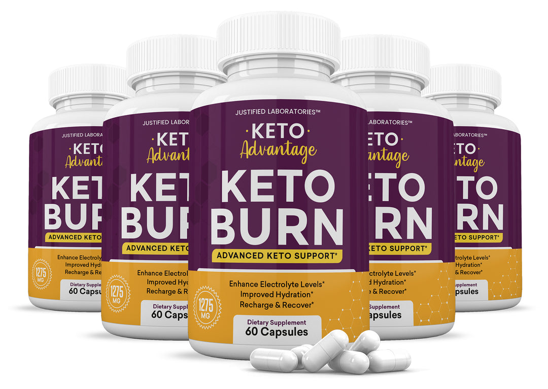5 Bottles of Keto Advantage Keto Burn Keto ACV Pills 1275MG