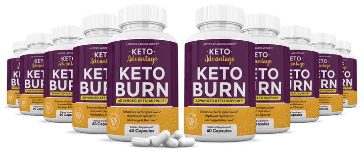 10 Bottles of Keto Advantage Keto Burn Keto ACV Pills 1275MG