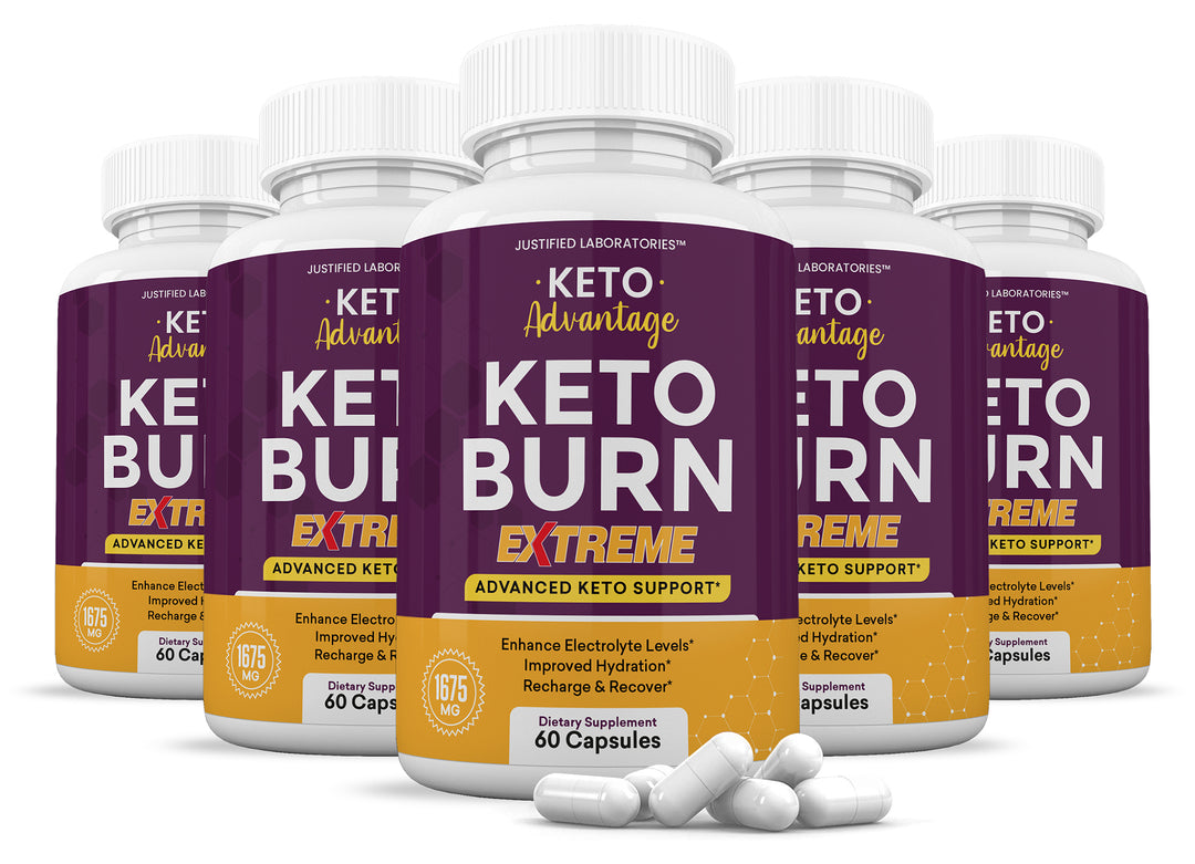 5 Bottles of Keto Advantage Keto Burn Keto ACV Extreme Pills 1675MG