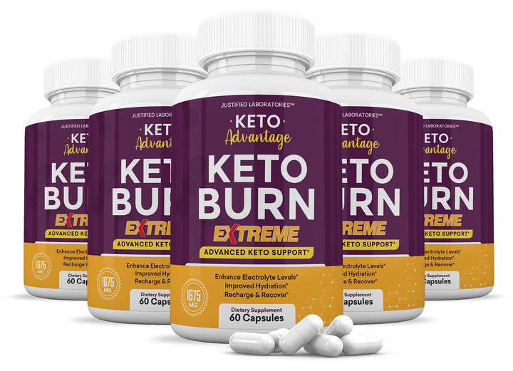 5 Bottles of Keto Advantage Keto Burn Keto ACV Extreme Pills 1675MG