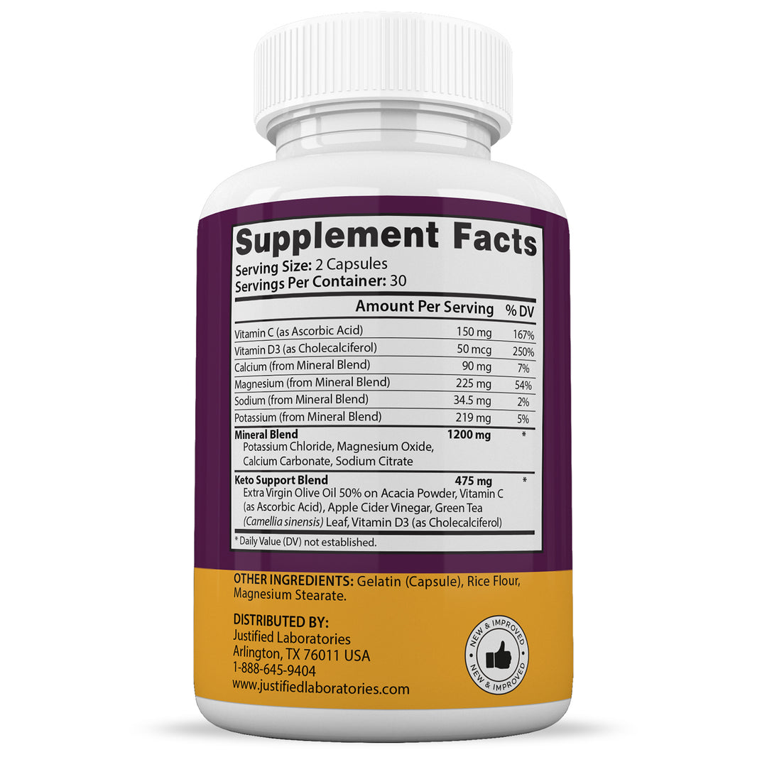 Supplement Facts of Keto Advantage Keto Burn Keto ACV Extreme Pills 1675MG