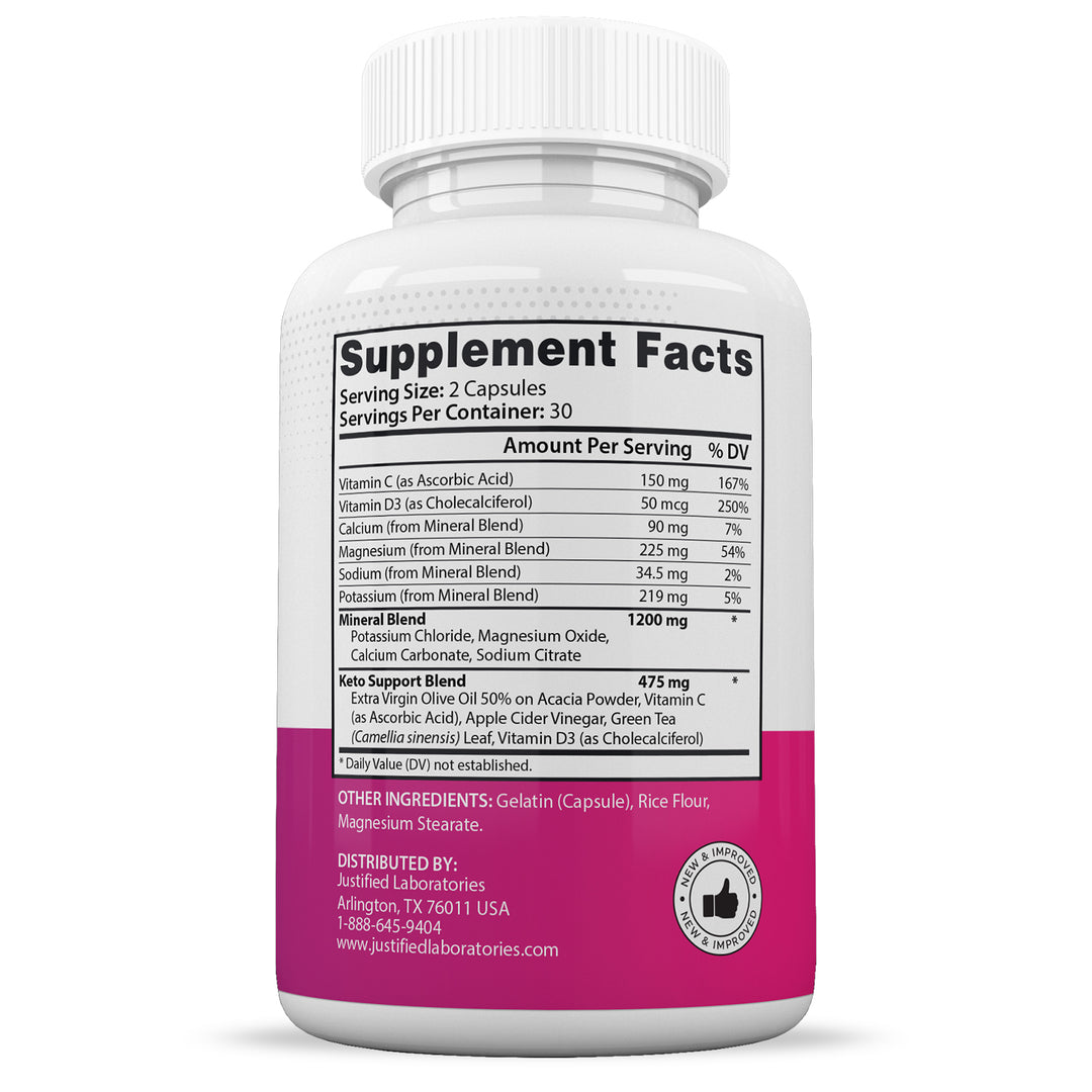 Supplement Facts of Bliss Keto ACV Extreme Pills 1675MG