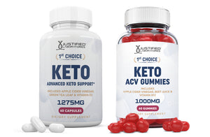 1 bottle of 1st Choice Keto ACV Gummies + Pills Bundle
