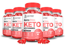 Cargar imagen en el visor de la Galería, 5 bottles of 2 x Stronger Keto Bites Keto ACV Gummies Extreme 2000mg