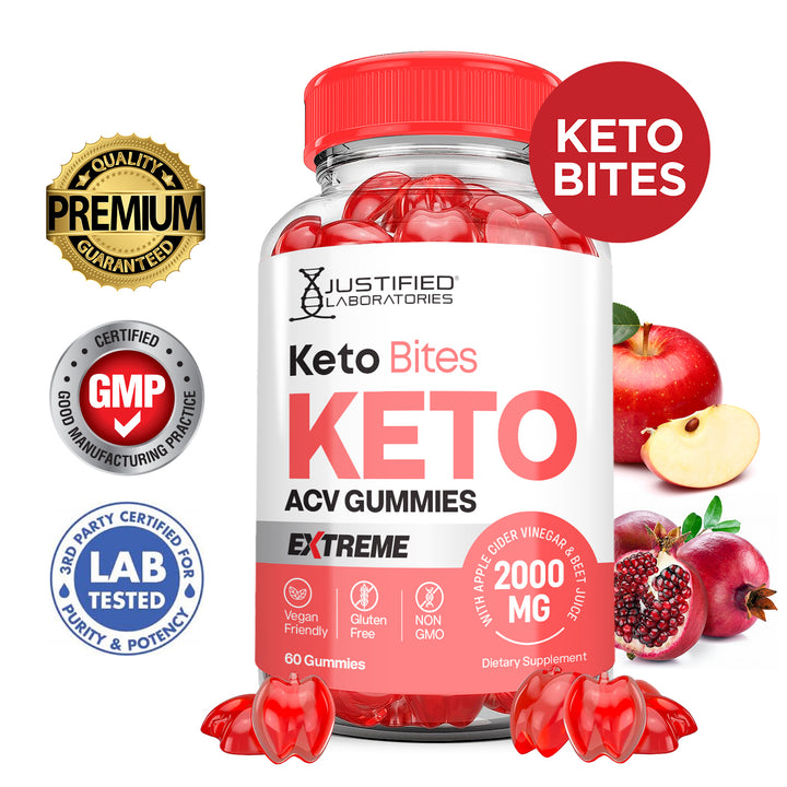 2 x Stronger Keto Bites ACV Gummies Extreme 2000mg