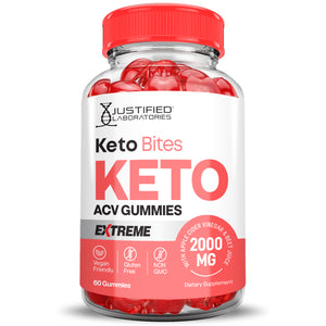 Front facing image of 2 x Stronger Keto Bites Keto ACV Gummies Extreme 2000mg
