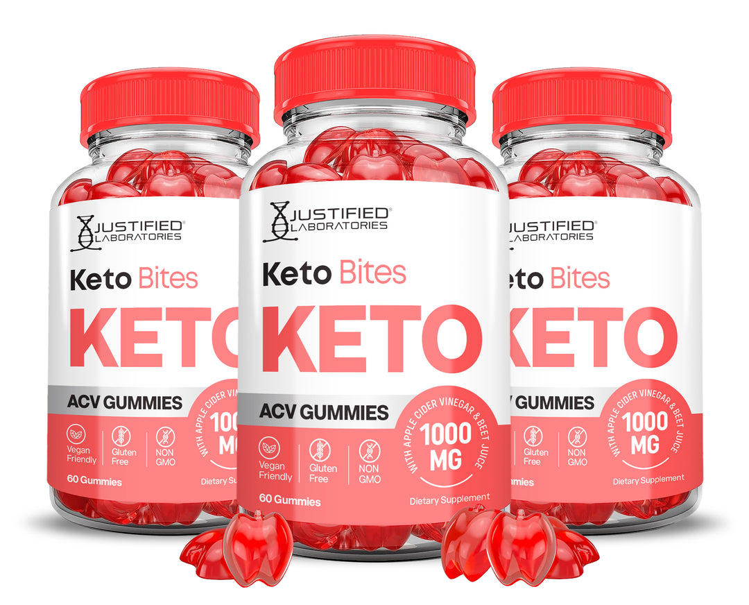 3 bottles Keto Bites Keto ACV Gummies 1000MG