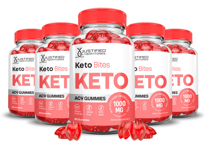 5 bottles Keto Bites Keto ACV Gummies 1000MG