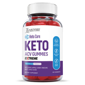 Front facing image of 2 x Stronger Keto Core ACV Gummies Extreme 2000mg