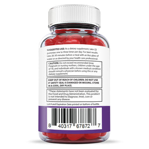 Suggested use and warning of Keto Core ACV Gummies 1000MG