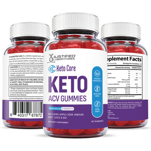 All sides of Keto Core ACV Gummies 