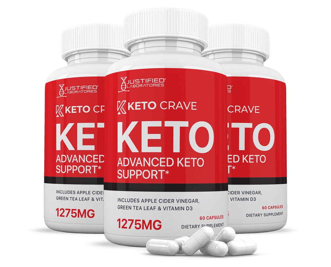 3 bottles of Keto Crave Keto ACV Pills 1275MG