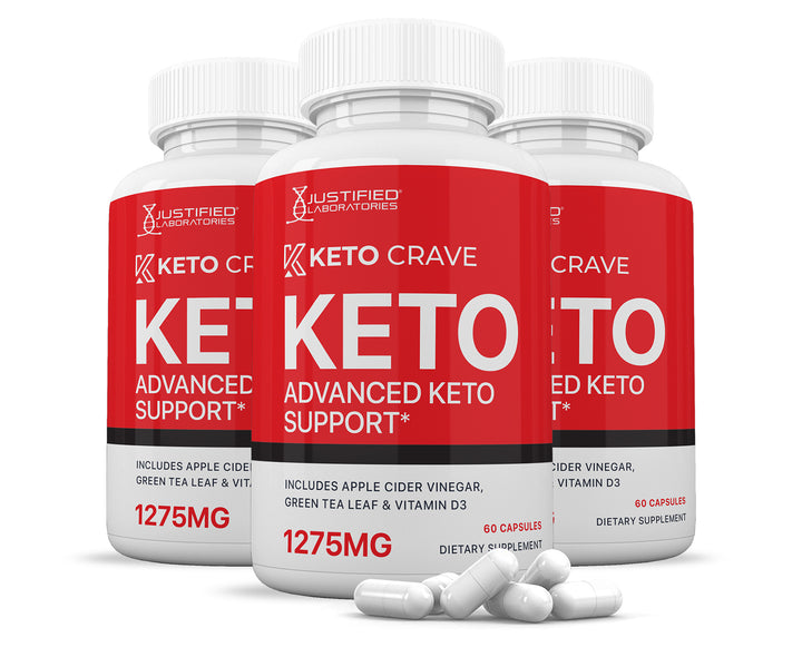3 bottles of Keto Crave Keto ACV Pills 1275MG