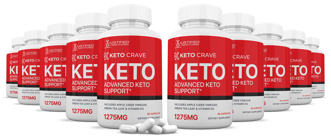 10 bottles of Keto Crave Keto ACV Pills 1275MG