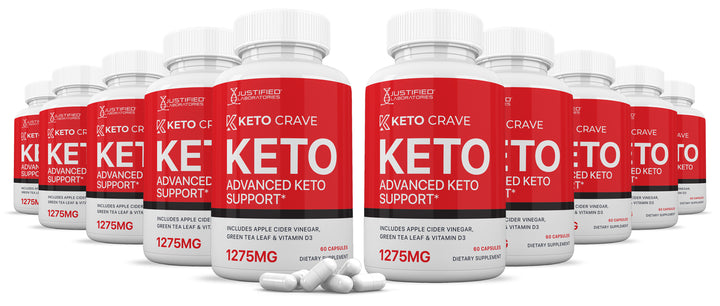 10 bottles of Keto Crave Keto ACV Pills 1275MG