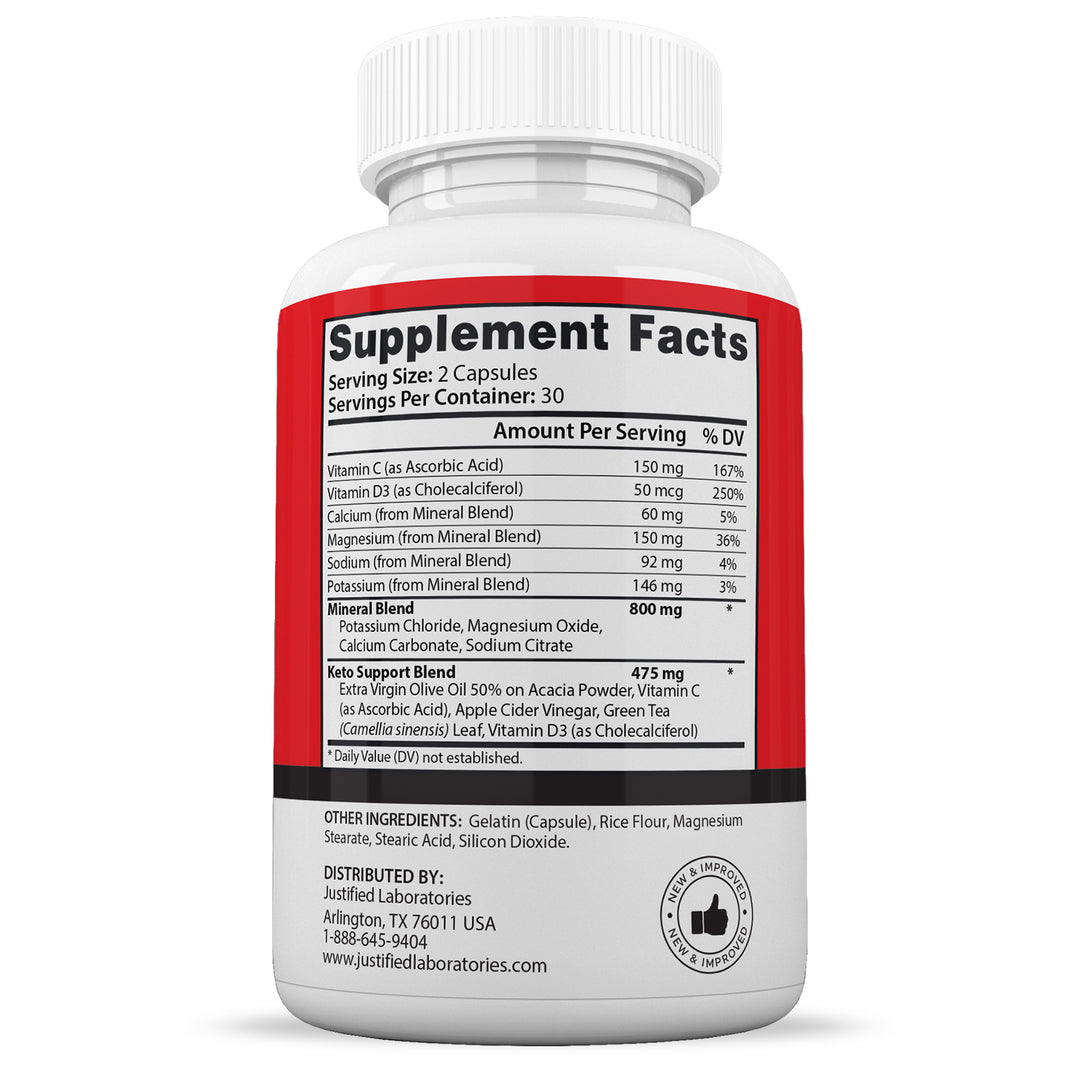 supplement facts of Keto Crave Keto ACV Pills 1275MG