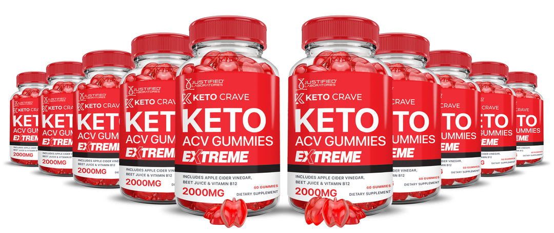 10 bottles Keto Crave Keto ACV Gummies Extreme 2000mg