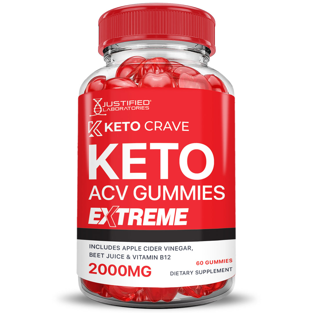 Front of  Keto Crave Keto ACV Gummies Extreme 2000mg