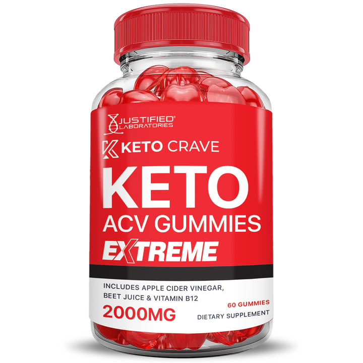 Front of  Keto Crave Keto ACV Gummies Extreme 2000mg