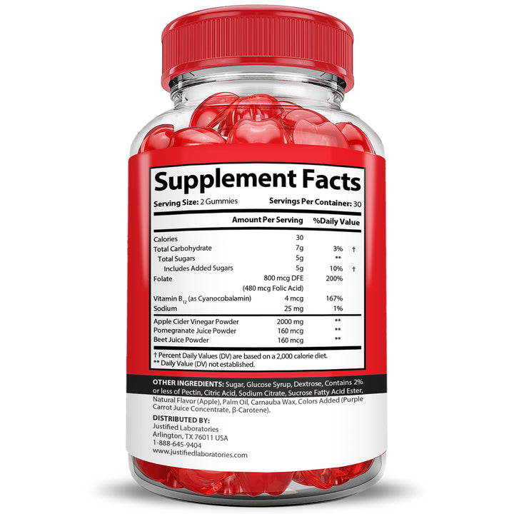 Supplement  Facts ofKeto Crave Keto ACV Gummies Extreme 2000mg
