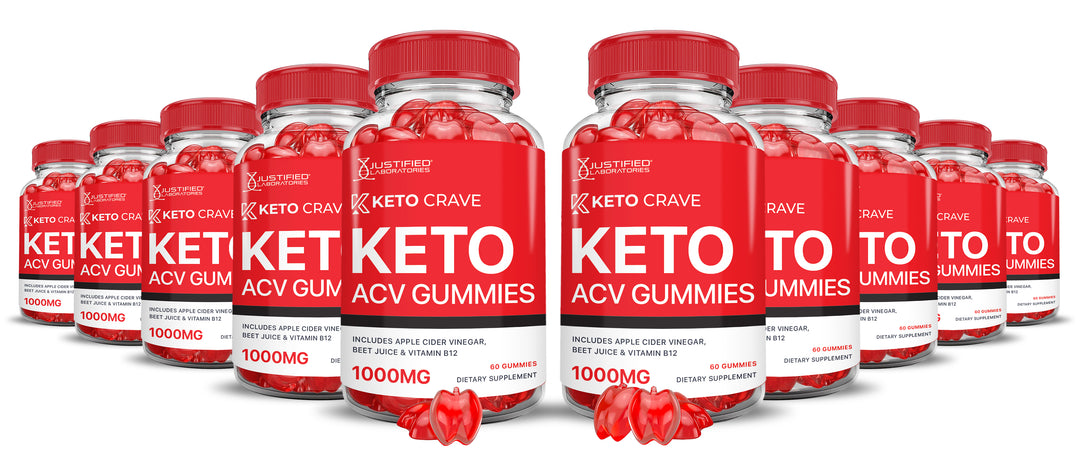 10 bottles Keto Crave Keto ACV Gummies 1000MG