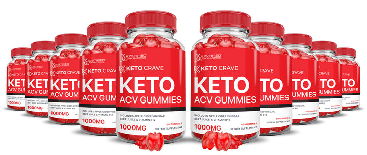 10 bottles Keto Crave Keto ACV Gummies 1000MG