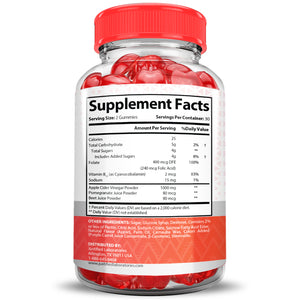 supplement facts of Keto Chews ACV Gummies 1000MG
