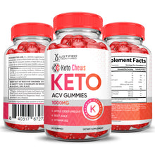 Afbeelding in Gallery-weergave laden, all sides of the bottle of Keto Chews ACV Gummies 1000MG
