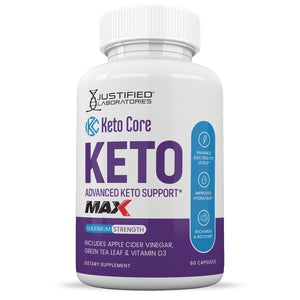 Front facing image of Keto Core ACV Max Pills 1675MG