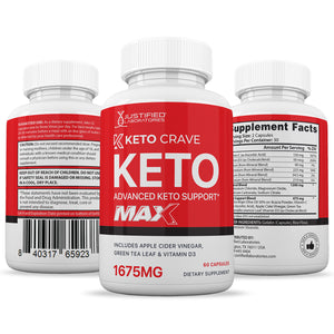 Keto Crave Keto ACV Max Pills 1675MG