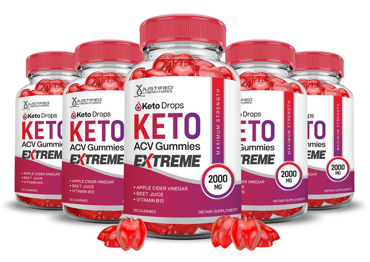 2 x Stronger Keto Drops Keto ACV Gummies Extreme 2000mg