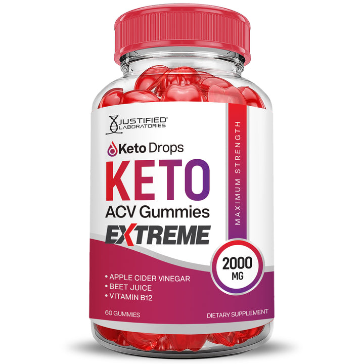 2 x Stronger Keto Drops Keto ACV Gummies Extreme 2000mg