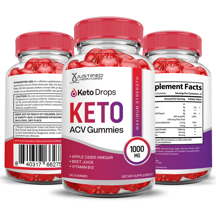 Keto Drops Keto ACV Gummies 1000MG