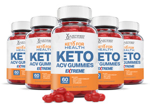 5 bottles of 2 x Stronger Keto For Health ACV Gummies Extreme 2000mg