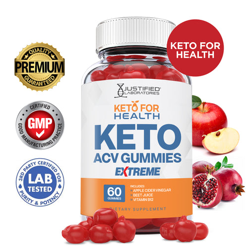 2 x Stronger Keto For Health ACV Gummies Extreme 2000mg
