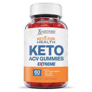 Front facing image of 2 x Stronger Keto For Health ACV Gummies Extreme 2000mg