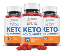 Cargar imagen en el visor de la Galería, 3 bottles of Keto For Health ACV Gummies 1000MG