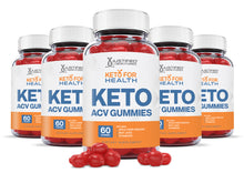Cargar imagen en el visor de la Galería, 5 bottles of Keto For Health ACV Gummies 1000MG