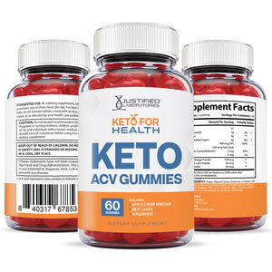 All sides of Keto For Health ACV Gummies 
