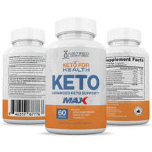 Load image into Gallery viewer, All sides of Keto For Health ACV Max Pills 1675MG