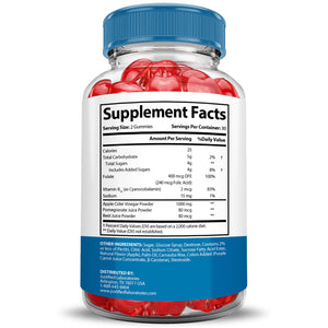 Supplement  Facts of Keto Fusion Keto ACV Gummies 1000MG