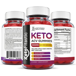 all sides of the bottle of KetoFitastic Keto Gummies
