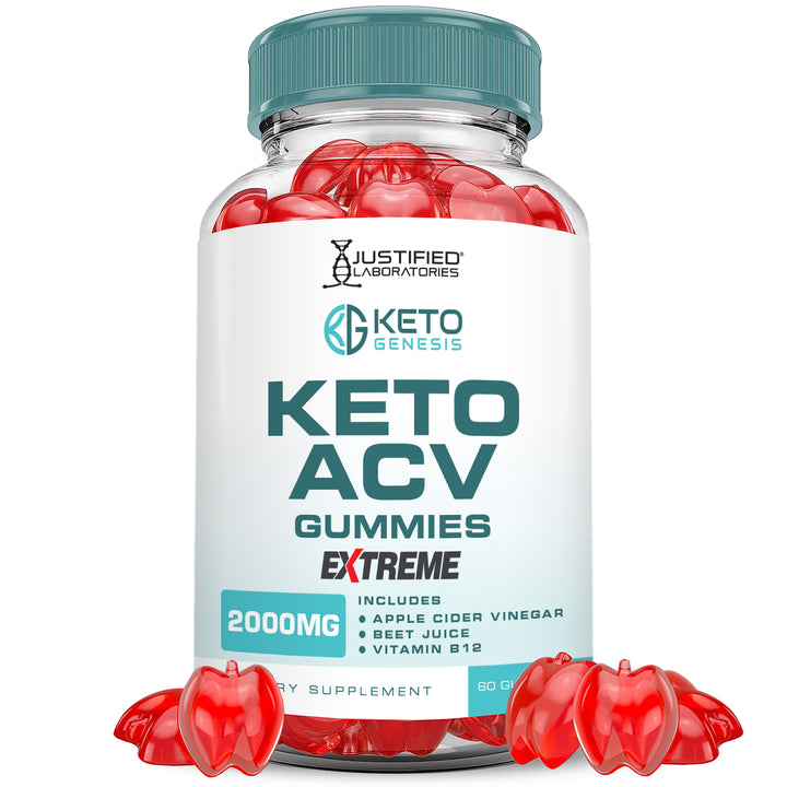 2 x Stronger Keto Genesis Keto ACV Gummies Extreme 2000mg