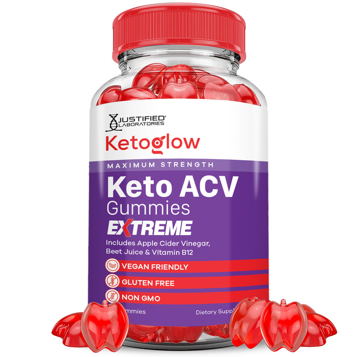 1 Bottle 2 x Stronger Keto Glow Keto ACV Gummies Extreme 2000MG