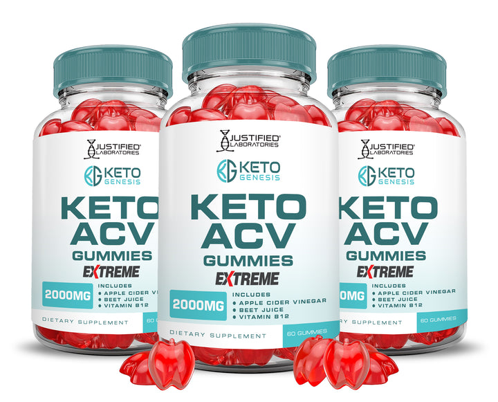 2 x Stronger Keto Genesis Keto ACV Gummies Extreme 2000mg