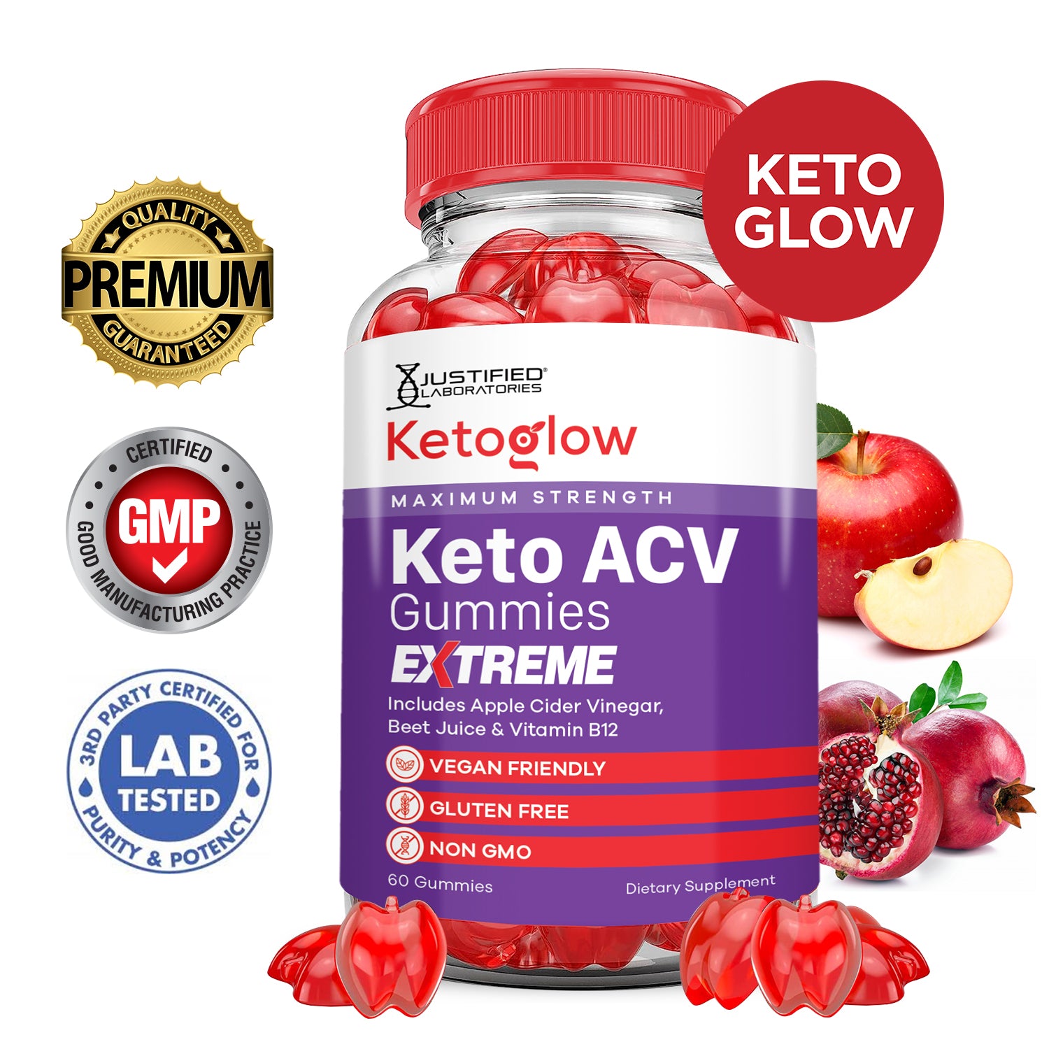 2 x Stronger Keto Glow Keto ACV Gummies Extreme 2000MG