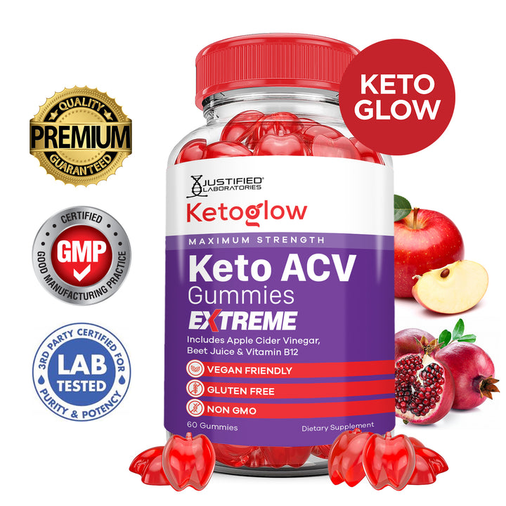 2 x Stronger Keto Glow Keto ACV Gummies Extreme 2000MG