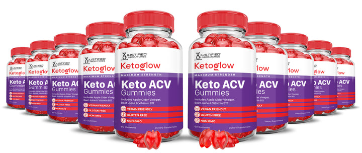 10 Bottles Keto Glow Keto ACV Gummies 1000MG