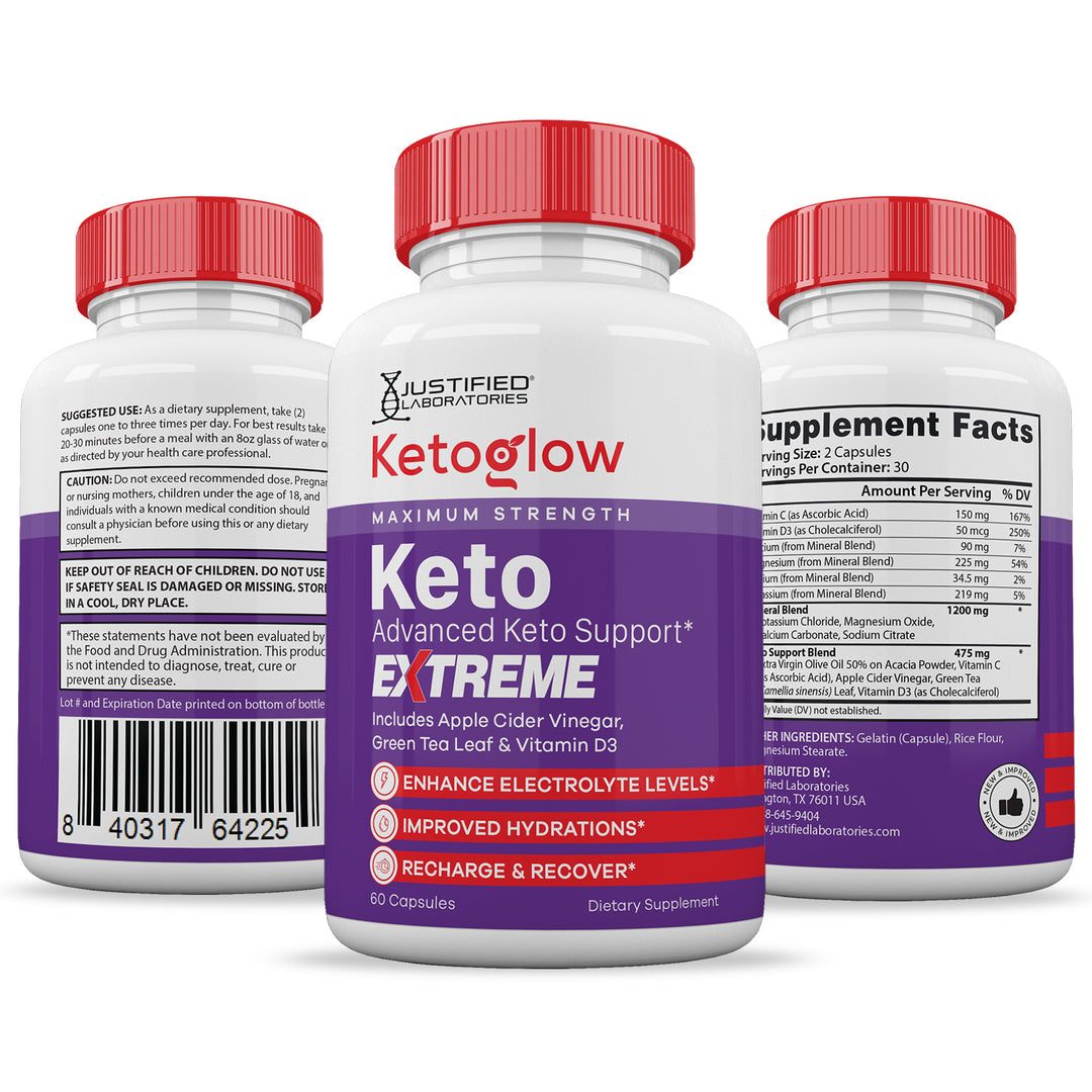 Keto Glow Keto ACV Extreme Pills 1675MG